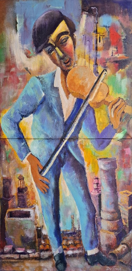 IL VIOLINISTA, acrilico su tela, 2014