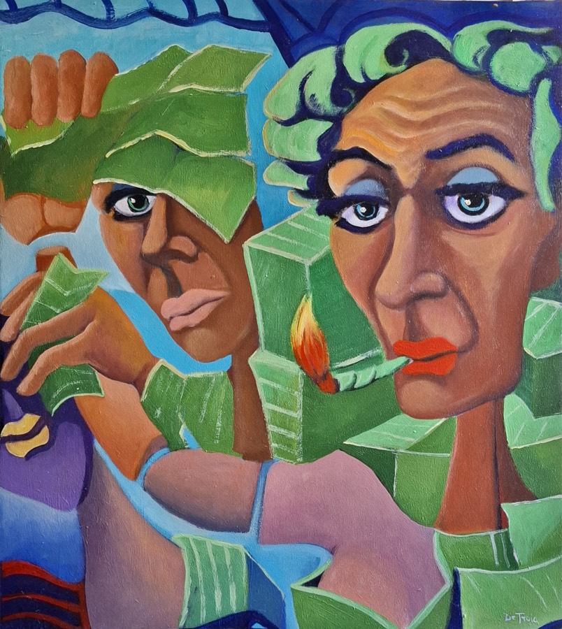 IL COLORE DEI SOLDI, acrilico su tela, 2016