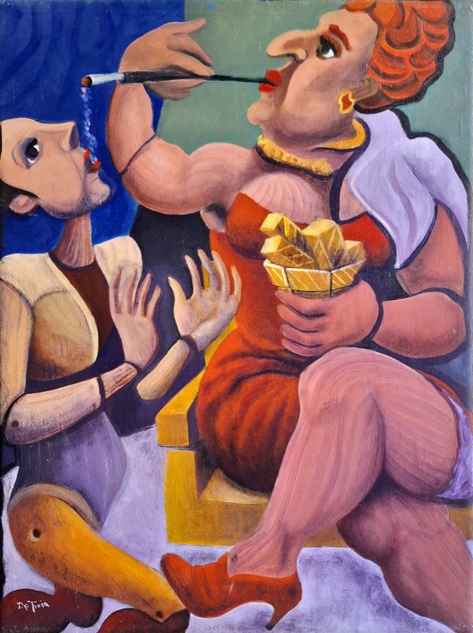 SERVILISMO, acrilico su tela, 2016