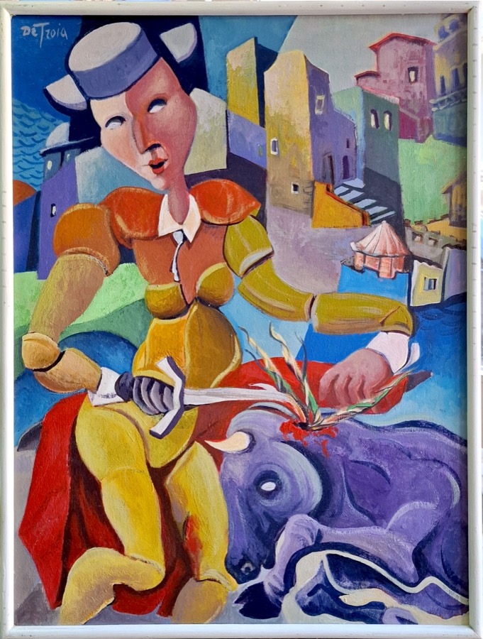 LA BESTIA PIEGATA, acrilico su tela, 2019