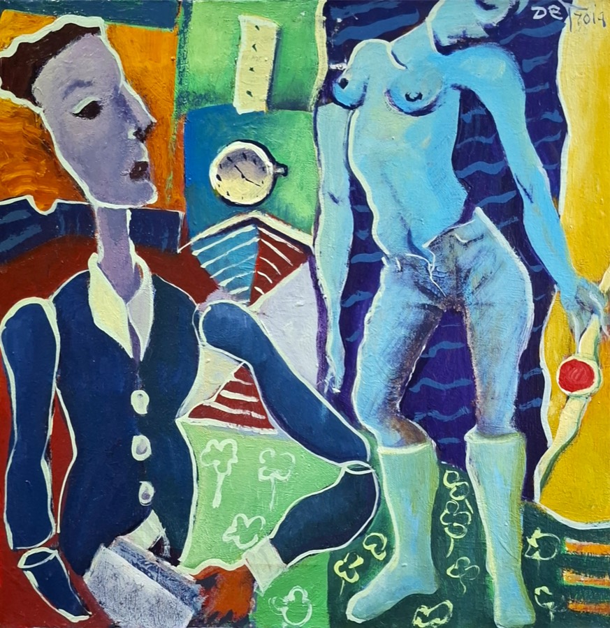 TIME & TIME, acrilico su tela, 2021