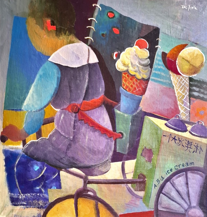 A BIG ICE-CREAM, acrilico su tela, 2024