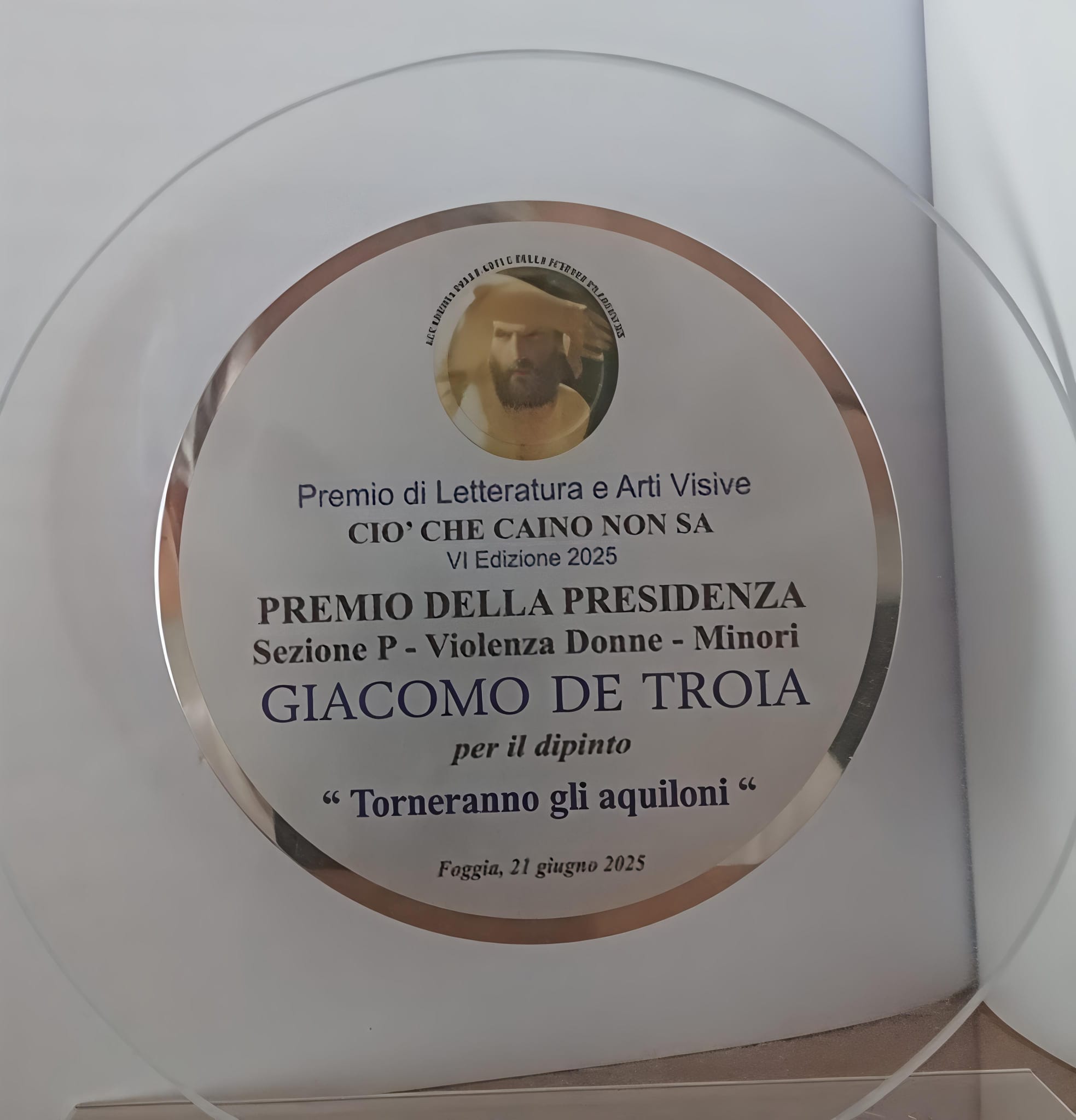 Targa Premio Presidenza Ciò Che Caino Non Sa VI Edizione 2025 — Torneranno gli Aquiloni
